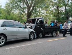 Kecelakaan Beruntun Di Jalan Wonosari-Semanu, Libatkan Empat Kendaraan