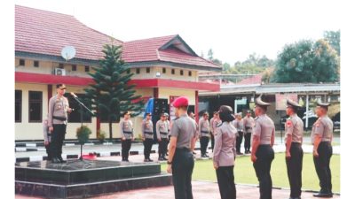 Menyambut pergantian Tahun, 38 Personel Polres Halsel Kenaikan Pangkat