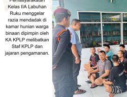 Pastikan Keamanan Kondusif, Lapas Labuhan Ruku Kembali Lakukan Razia