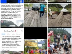 Gemmako Asahan !!! 2 Mobil Jadi Korban Akibat Jembatan Penghubung Desa Sei Lama Ke Desa Perkebunan Hessa Longsor