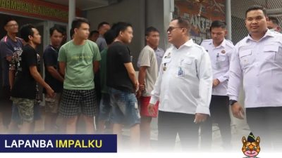 MENGAWALI TUGAS KEPALA LEMBAGA PEMASYARAKATAN KELAS IIA PANCUR BATU, TRIBOWO DIDAMPINGI PARA PEJABAT STRUKTURALNYA MELAKUKAN KONTROL KELILING (TROLLING) BLOK HUNIAN DAN SAPA WARGA BINAAN PEMASYARAKATAN (WBP) LAPAS PANCUR BATU