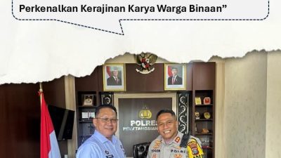 Kunjungi Polres Pematangsiantar, Kalapas Pematangsiantar Perkuat Sinergitas Sekaligus Perkenalkan Kerajinan Karya Warga Binaan