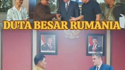 Dubes Rumania H.E. Mr. Dan Adrian Bălănescu Ucapkan Selamat Ulang Tahun kepada Mario Mamuntu, Tokoh Pemuda Sulut/Panglima Brigade Nusa Utara