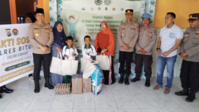 Bakti Sosial Polres Bitung dalam Rangka Ramadhan 1446 H di Panti Asuhan Muhammadiyah Ummul Mukminim Aisyiyah Maria Al Qibtiyah